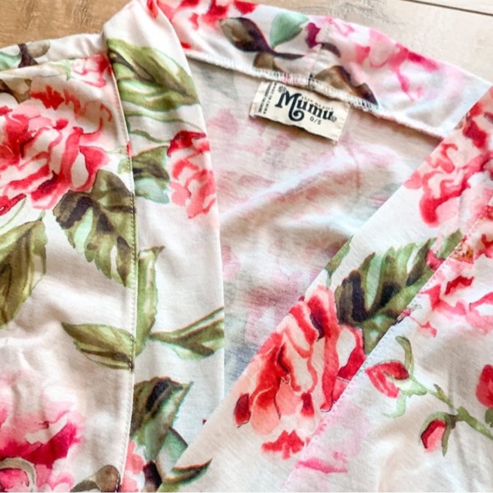Show Me Your Mumu Peony Floral Bridal Getting Ready Robe One Size Like New